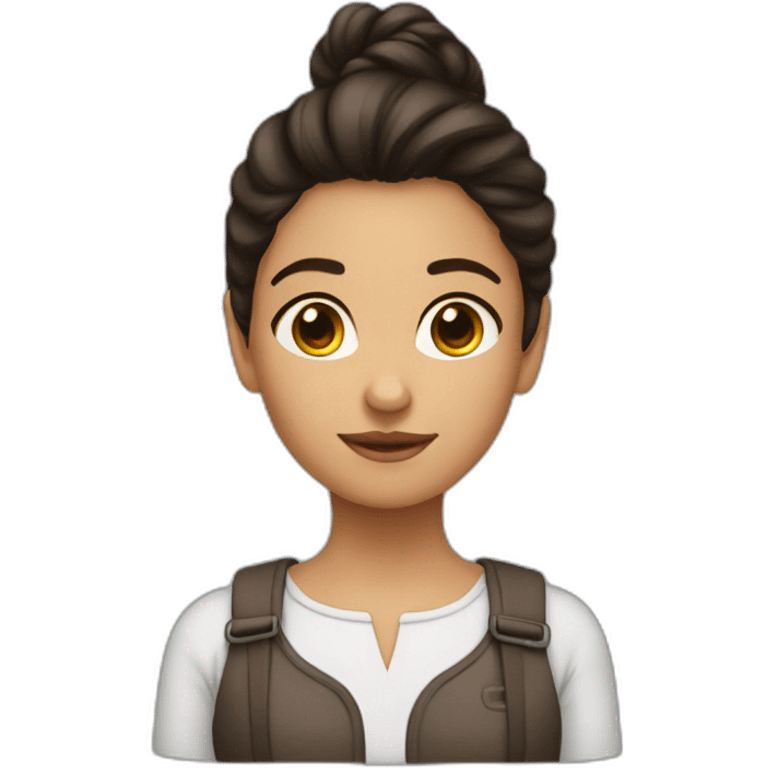 Fille brune emoji