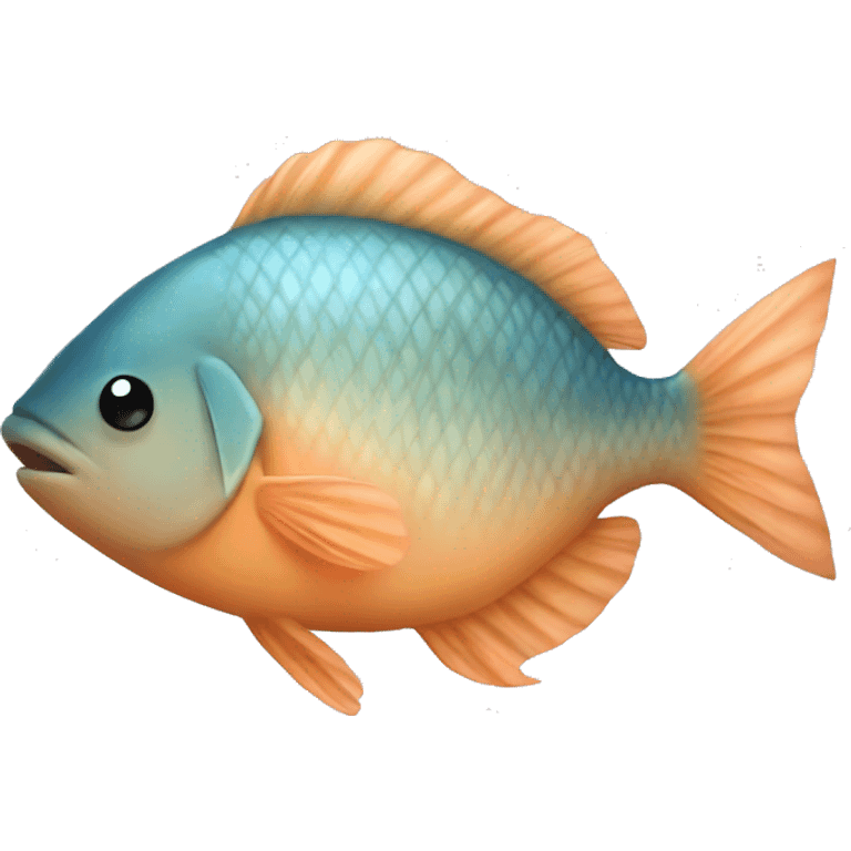 a fish with a peach bottom emoji