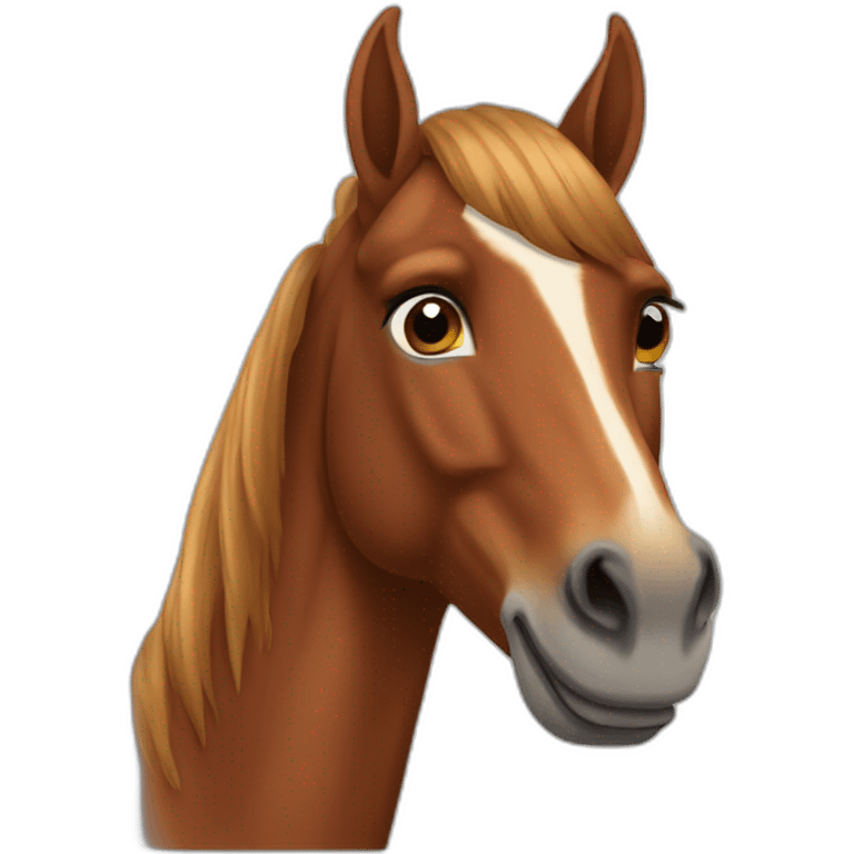 Full chestnut horse emoji