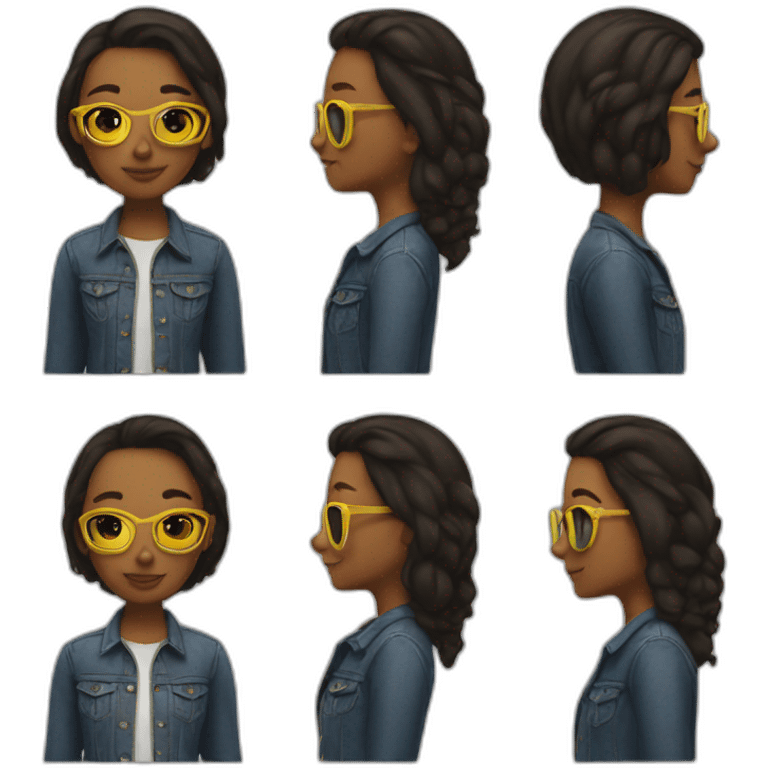 Cool girl emoji