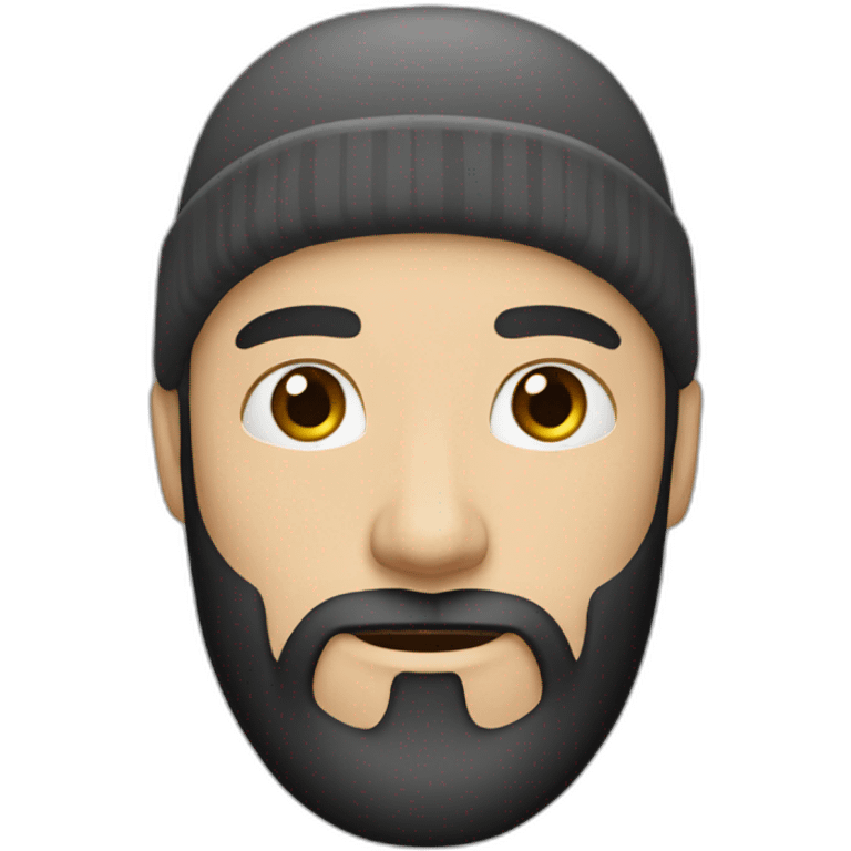 white-man-with-no-hair-and-long-black-beard-with-a-black-beanie-hat emoji