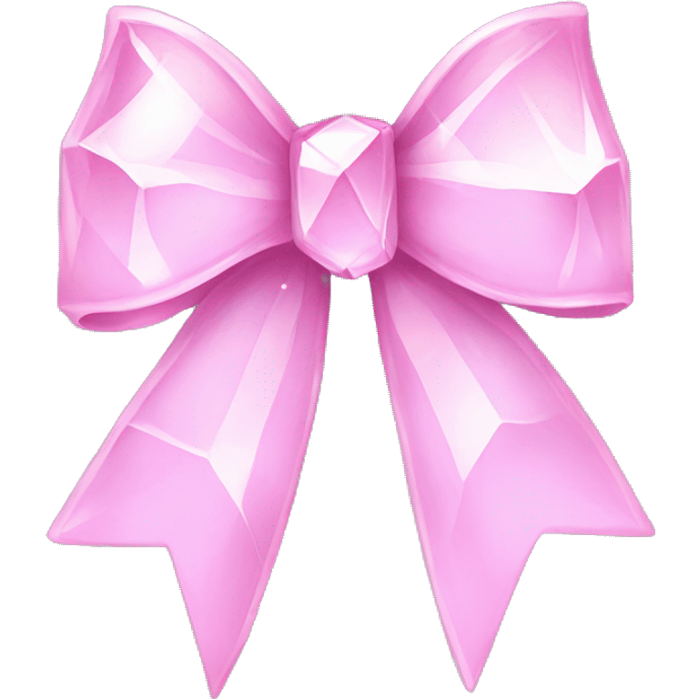 Light pink crystal bow emoji