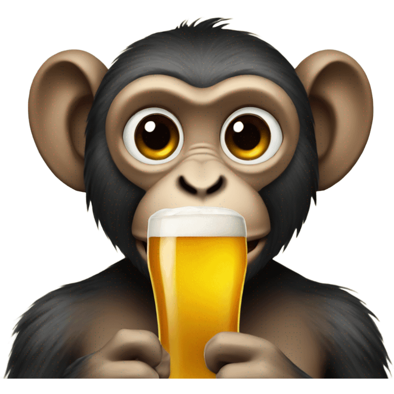 Monkey with a beer emoji