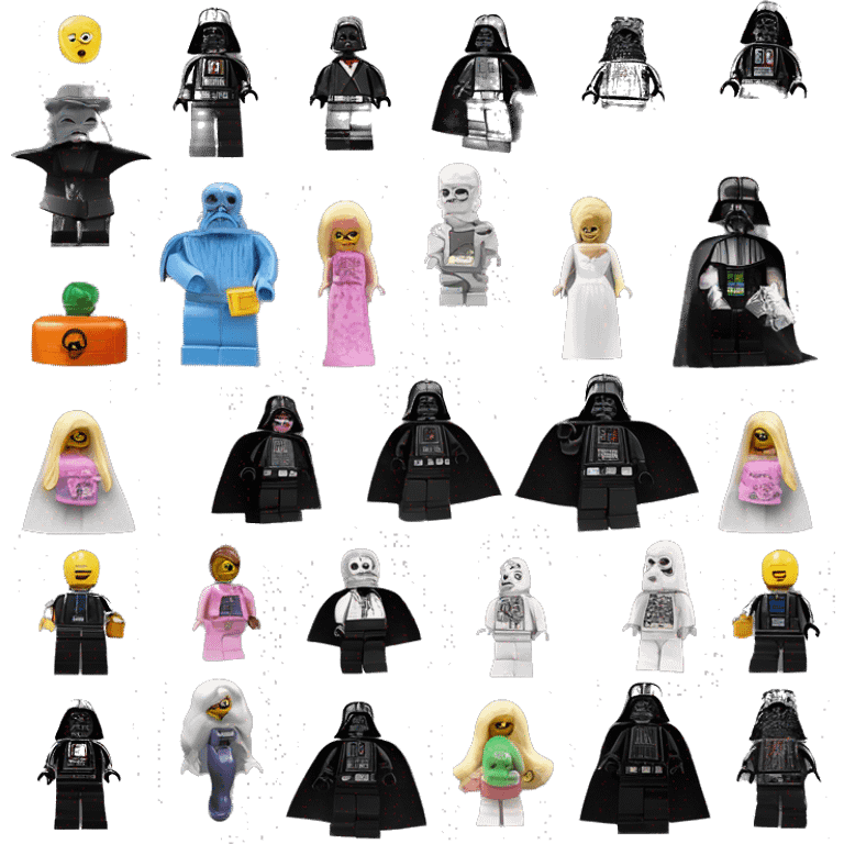 Lego Darth Vader’s and Barbie’s seriously dusty disturbing disgusting ghostly haunted horror dream mansion  emoji