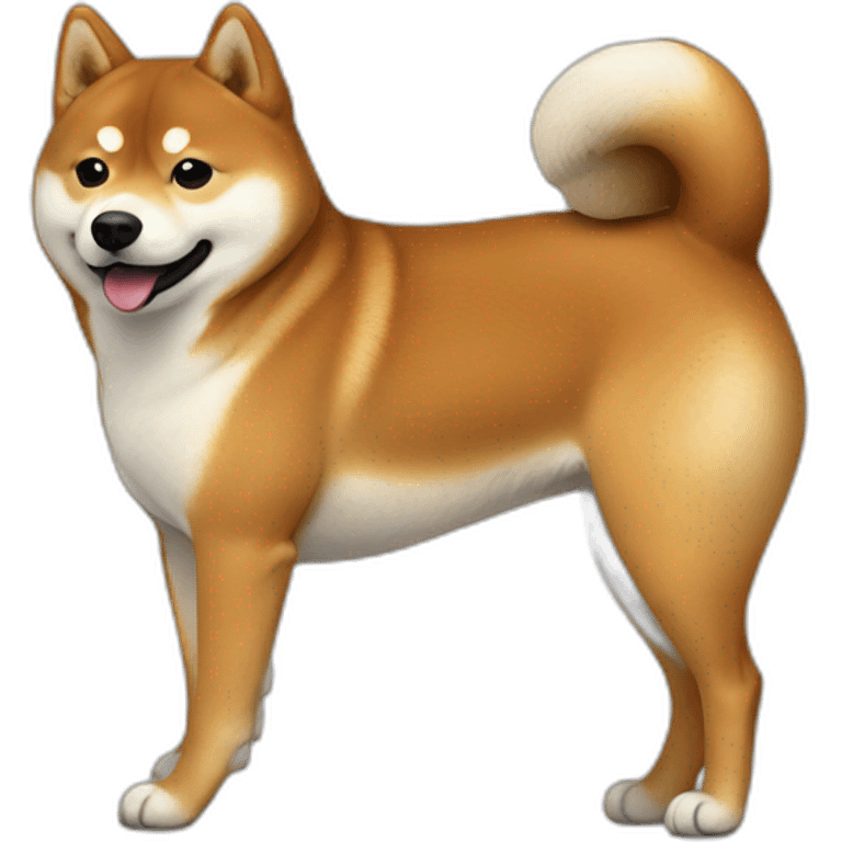 shiba wearing brown boots on front and back feet emoji