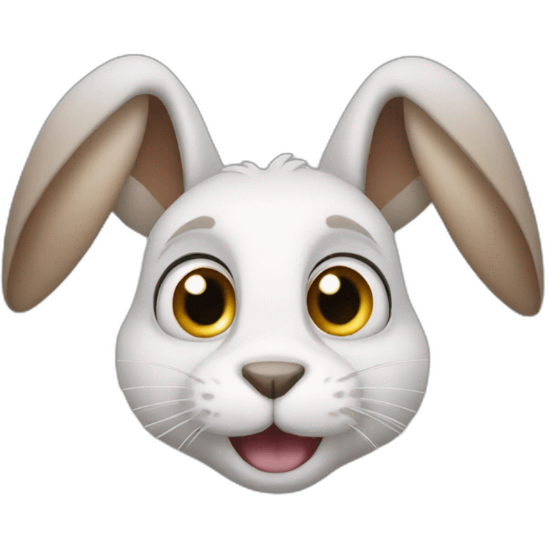 a rabbit has big eyes and two big teeth emoji