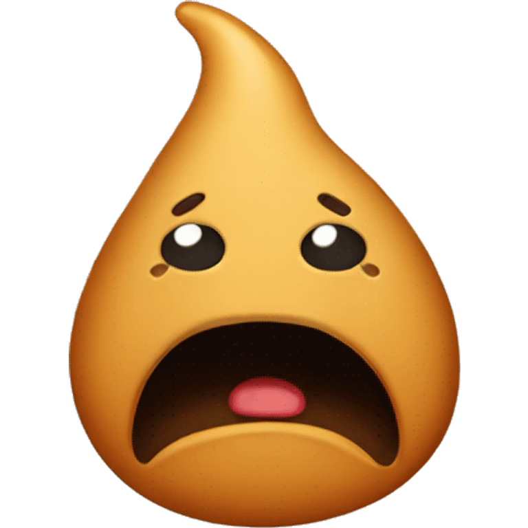 a poop crying emoji