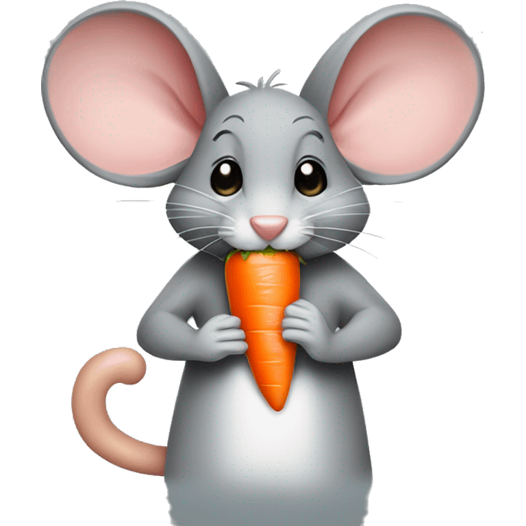 I’m just a girl mouse eating a carrot  emoji