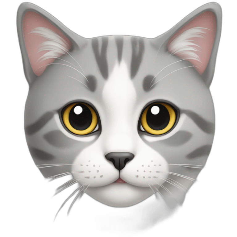 Gray and white British cats emoji