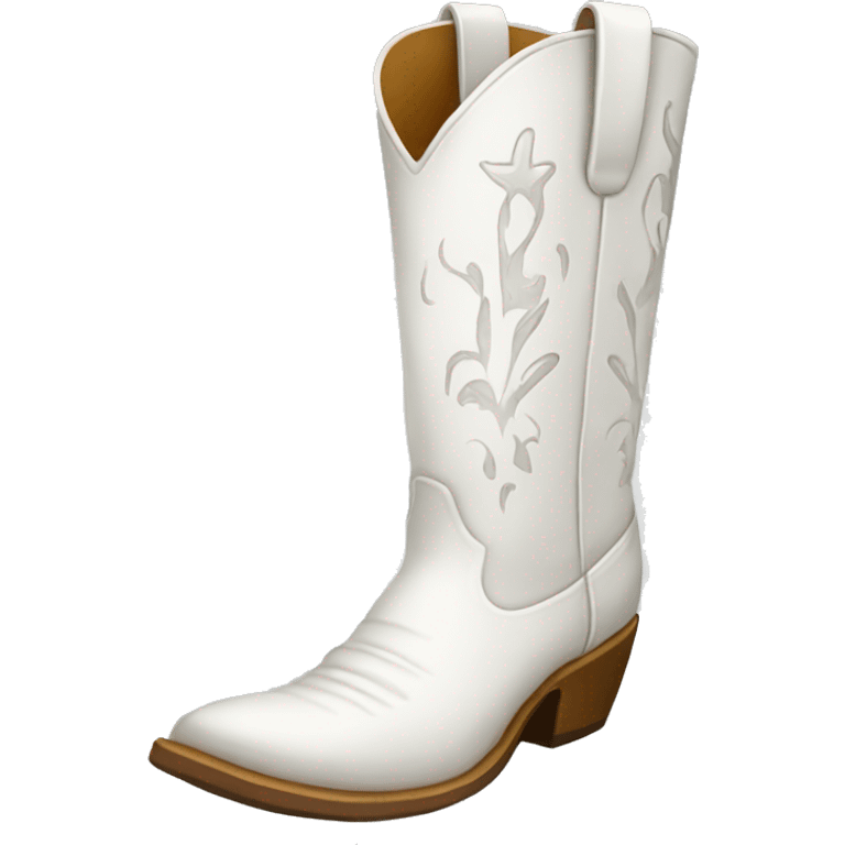 White cowgirl boots  emoji