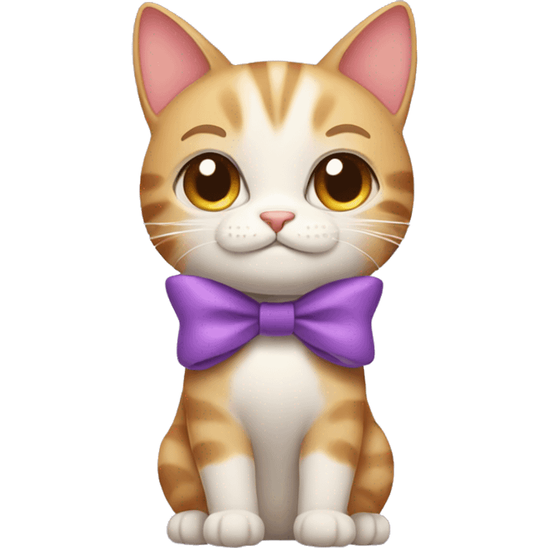 cat with a bow  emoji