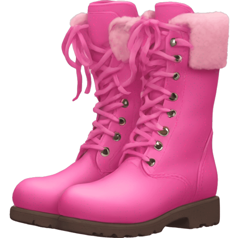 Pink boots emoji