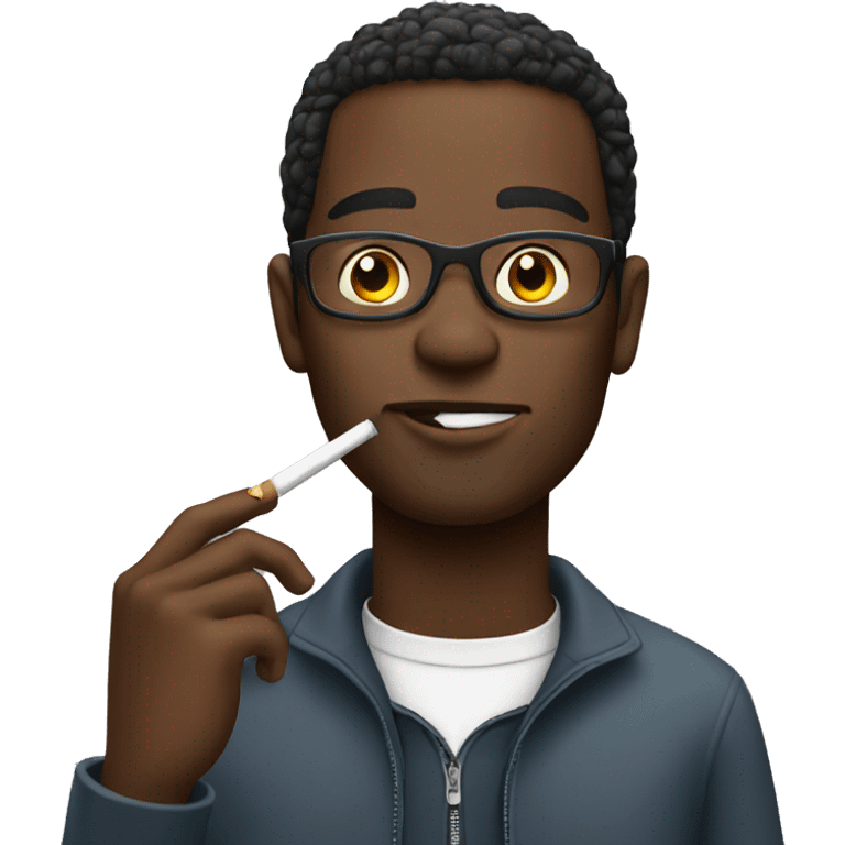 Black guy smoking a cigarette  emoji