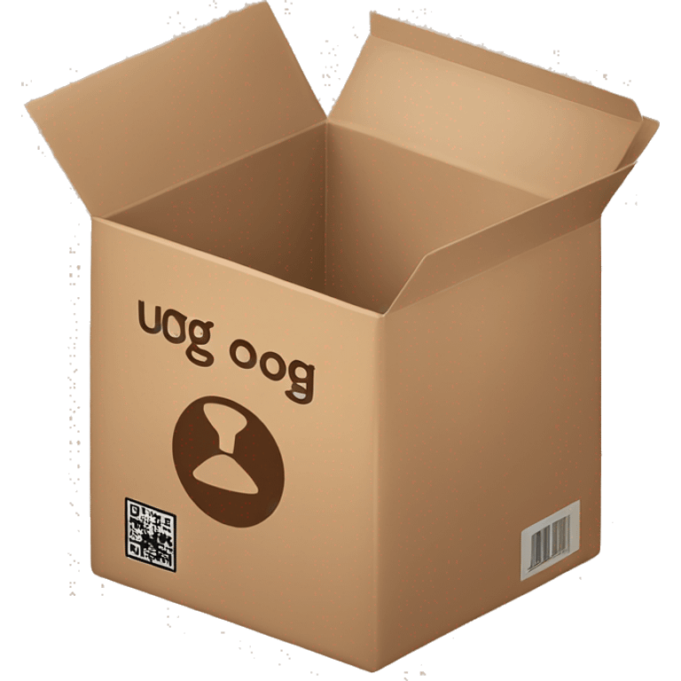 delivery box with the text on “UGG” emoji