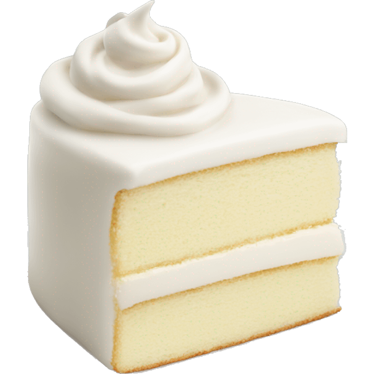 soft white cake with cream without topping  emoji