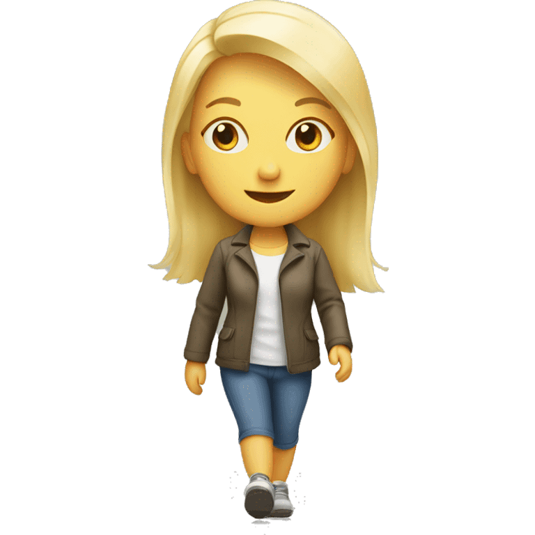 walking blond woman emoji