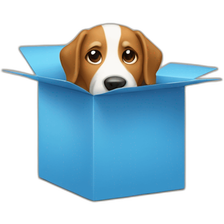 dog in a box emoji