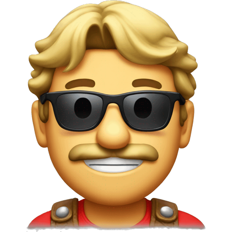 Mario with sunglasses emoji