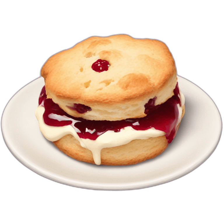 scone with cream and jam emoji