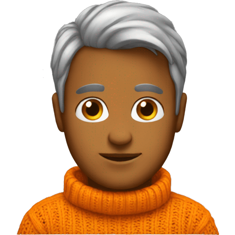 Realistic orange sweater emoji