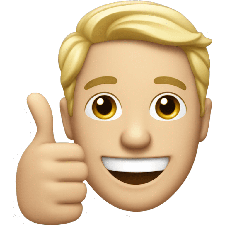 Smiling Englishman showing thumbs up  emoji