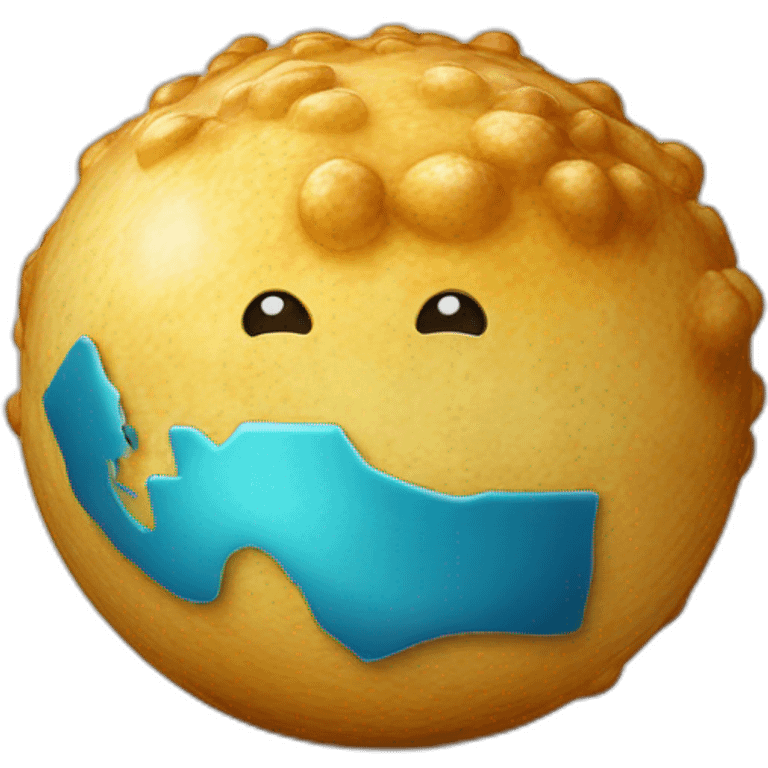 Eine Kugel mit der Inschrift GLOBE OIL emoji