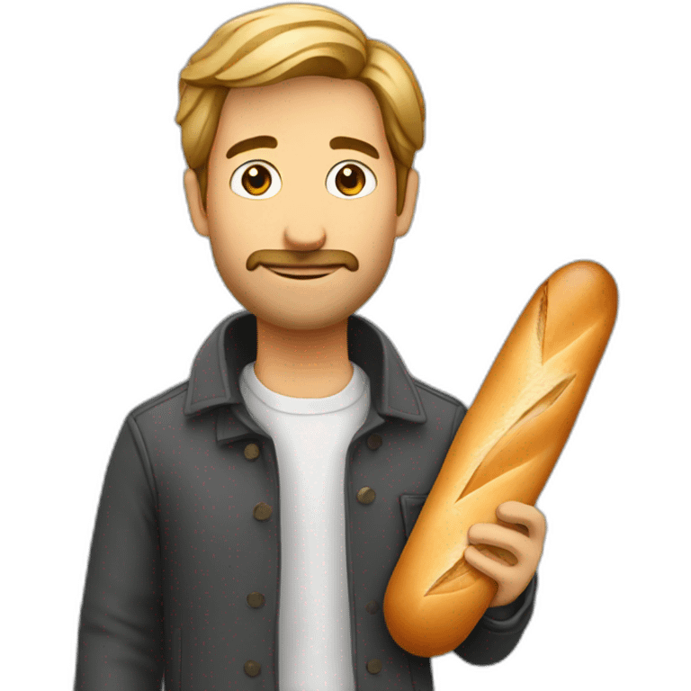 french-man-holding-baguette emoji