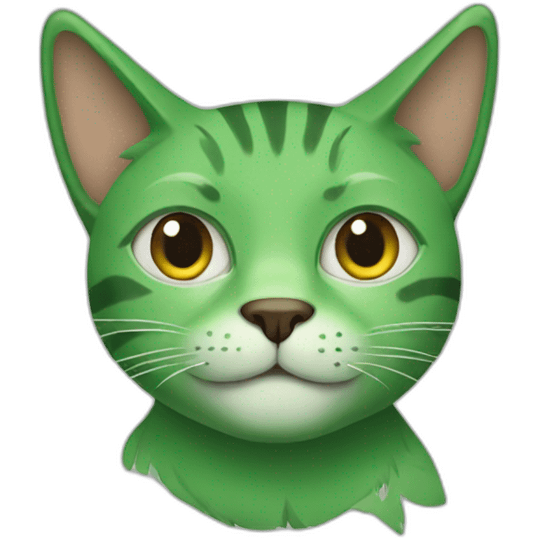 Green cat emoji