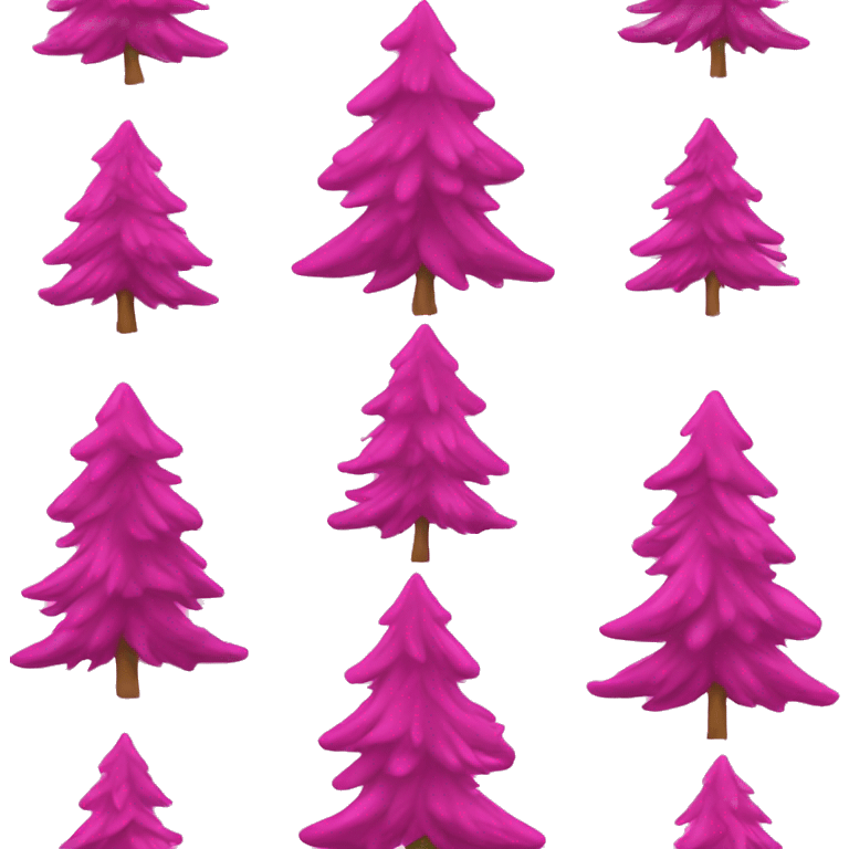 Christmas tree pink emoji