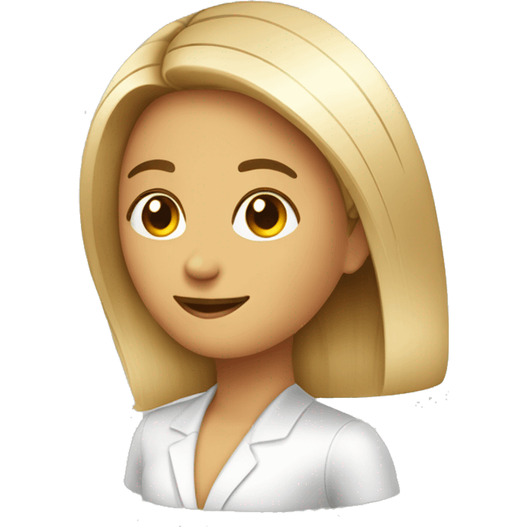 hairdresser doing hair straightening on a client emoji