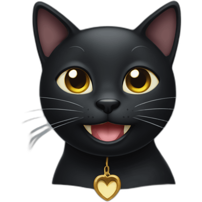 happy black cat emoji