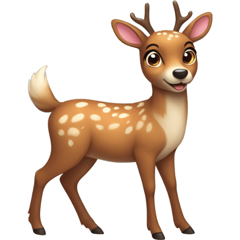 Cute rudi the deer next one cute furry brown dog emoji