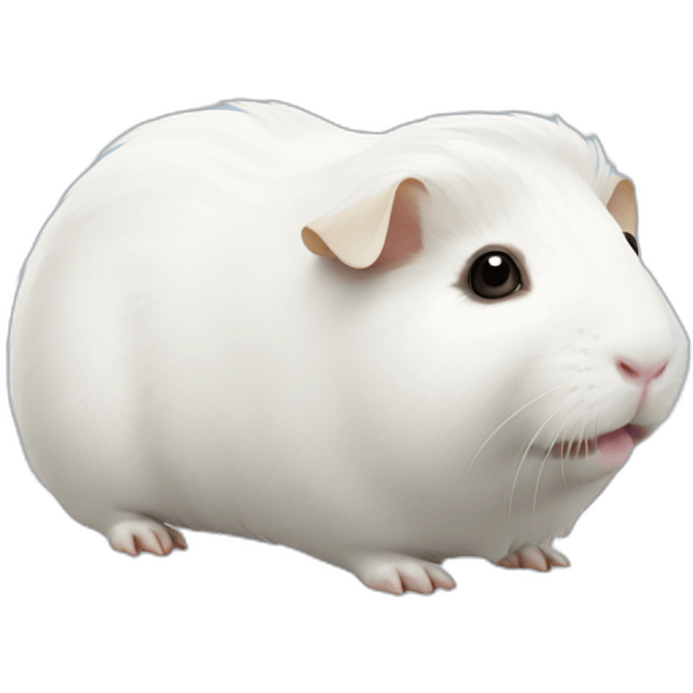 Totally White Guinea pig emoji