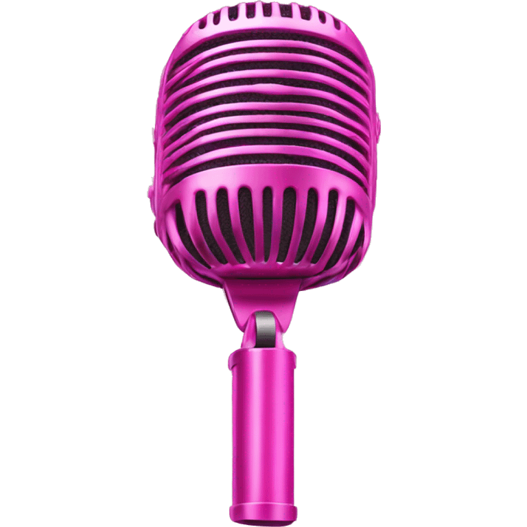 A pink microphone emoji