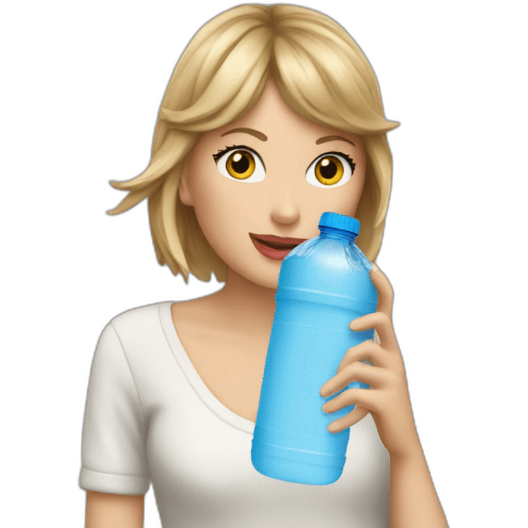 taylor swift drinking a water bottle emoji