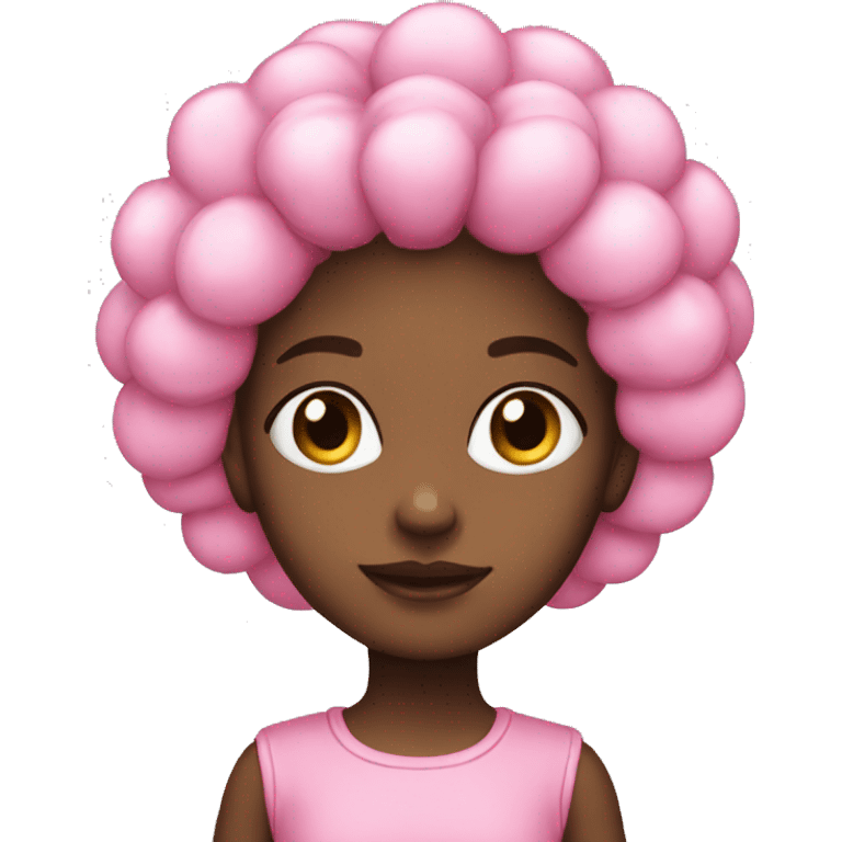 Pink palm puff girl emoji