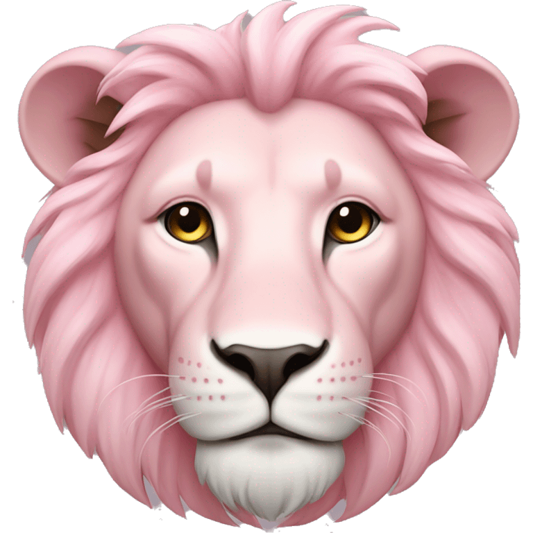 pastel pink lion emoji