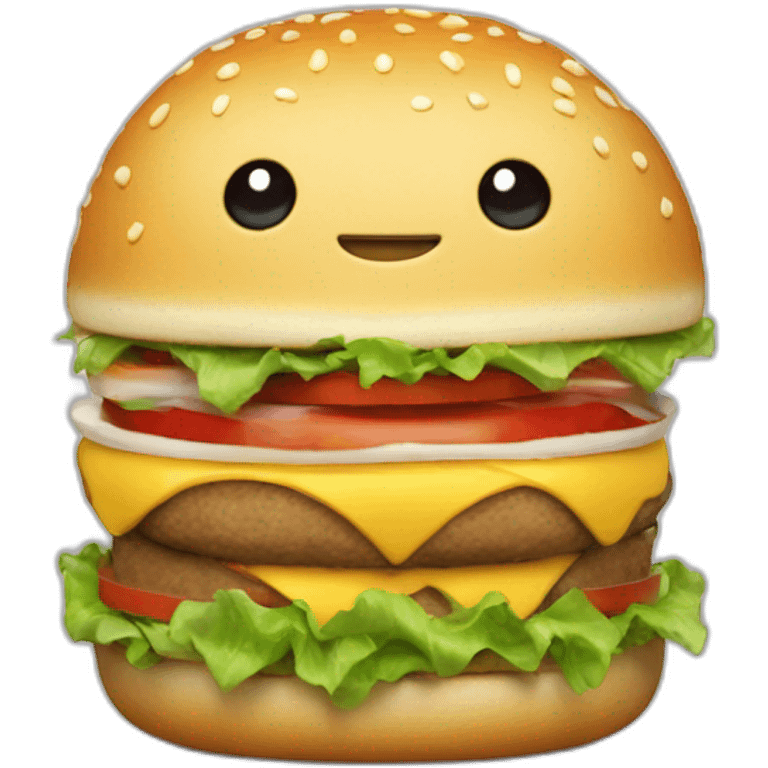 Grogu qui mange un hamburger emoji