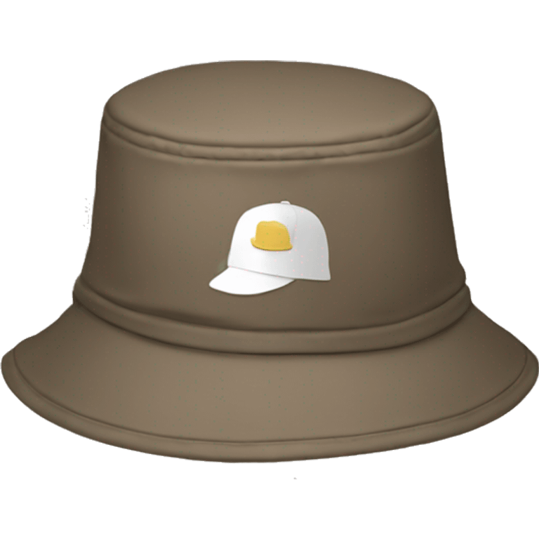 Bucket hat with a cap on it  emoji