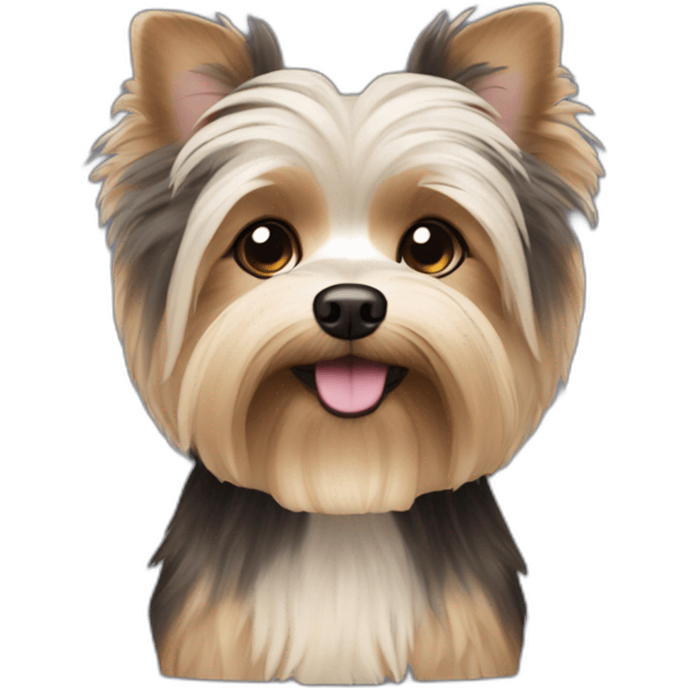 male morkie dog with dark brown fur emoji