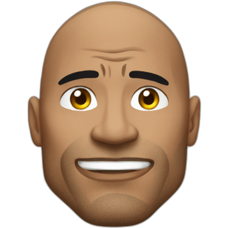 The rock with muscle emoji