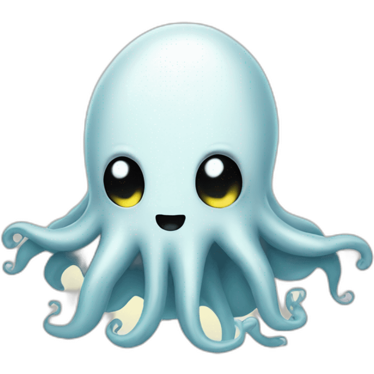 Ghost cute squid emoji