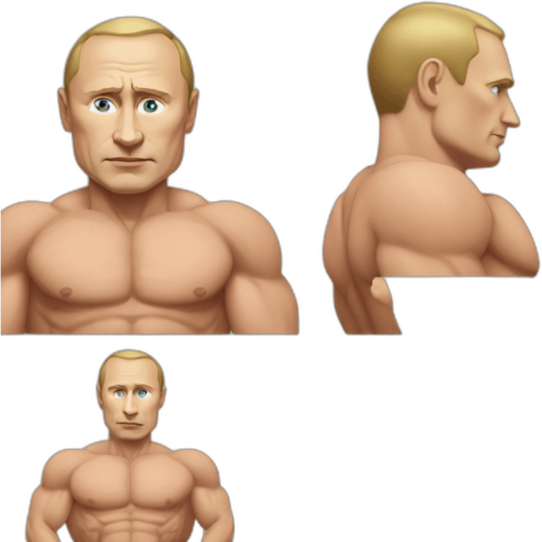 vladimir putin ultra muscular leader emoji