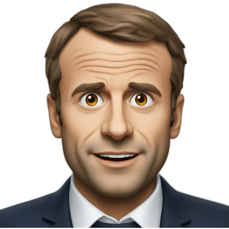 Emanuel Macron méchant emoji