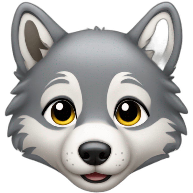 baby grey Wolf emoji