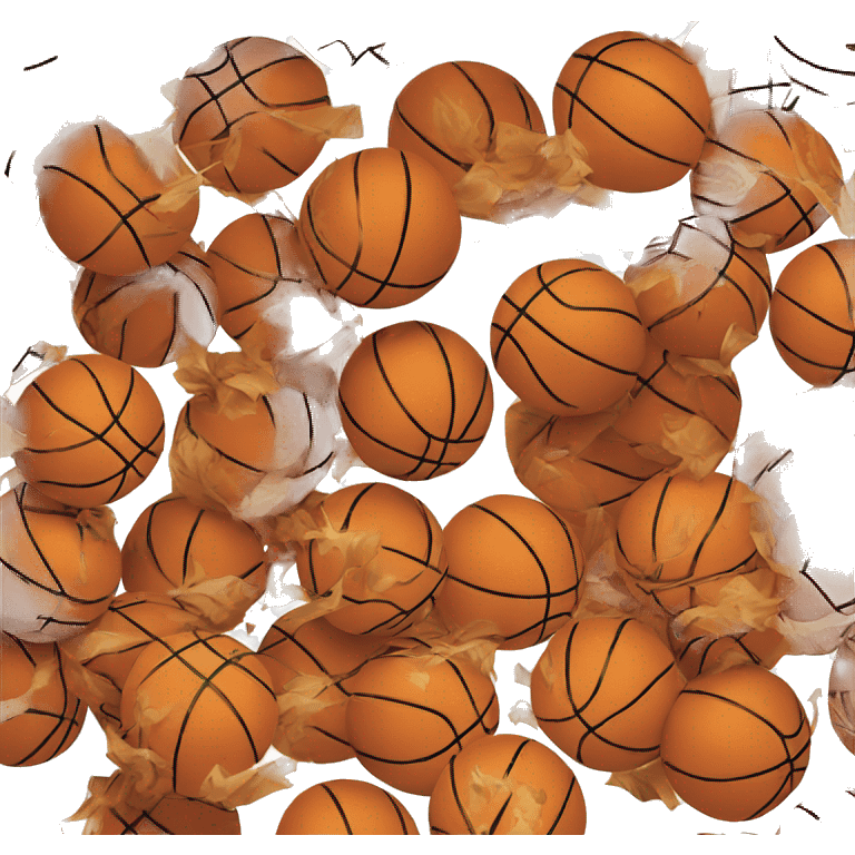 Basket ball with smiley face on it emoji