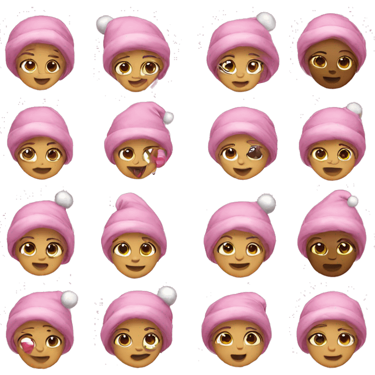 pink christmas emojis emoji