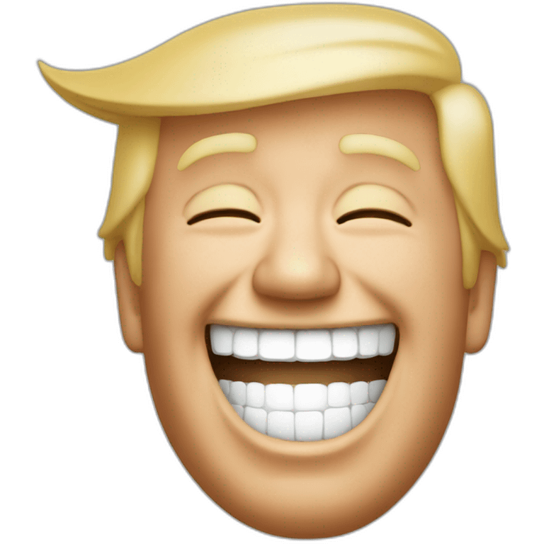 donald trump laughing with tears emoji