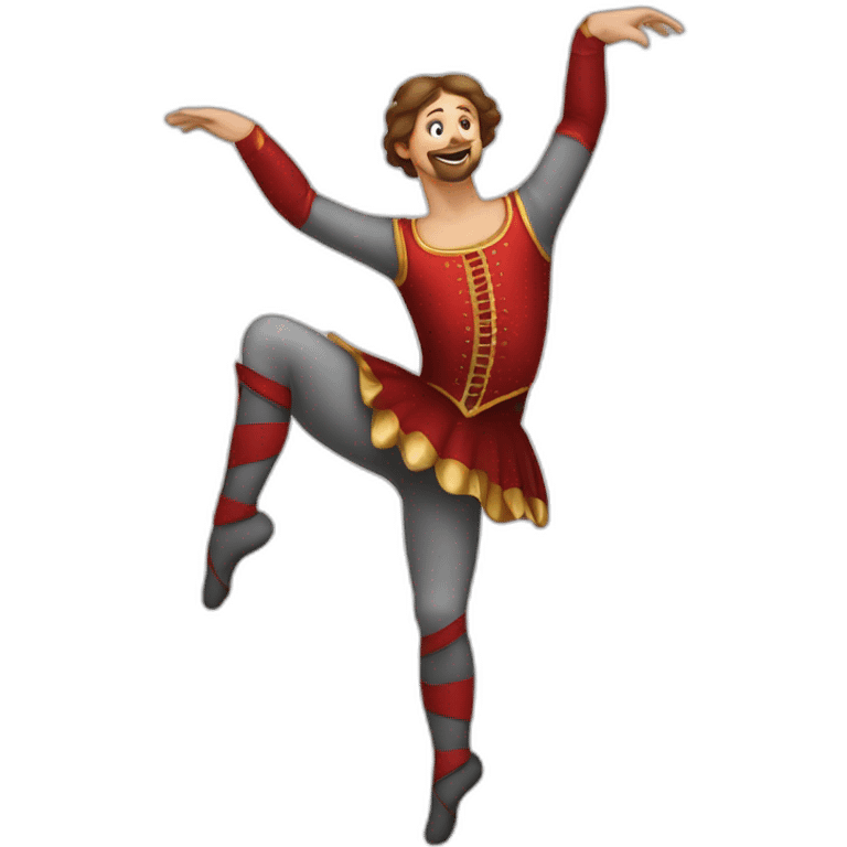 middle ages circus acrobat doing a pirouette emoji