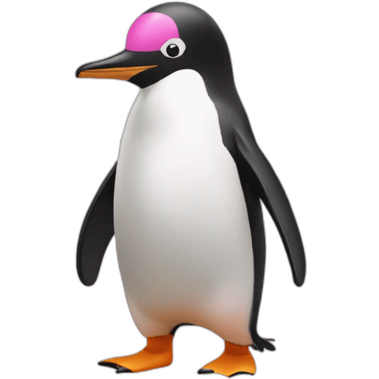 Pinguin who’s wearing a pink shorts emoji